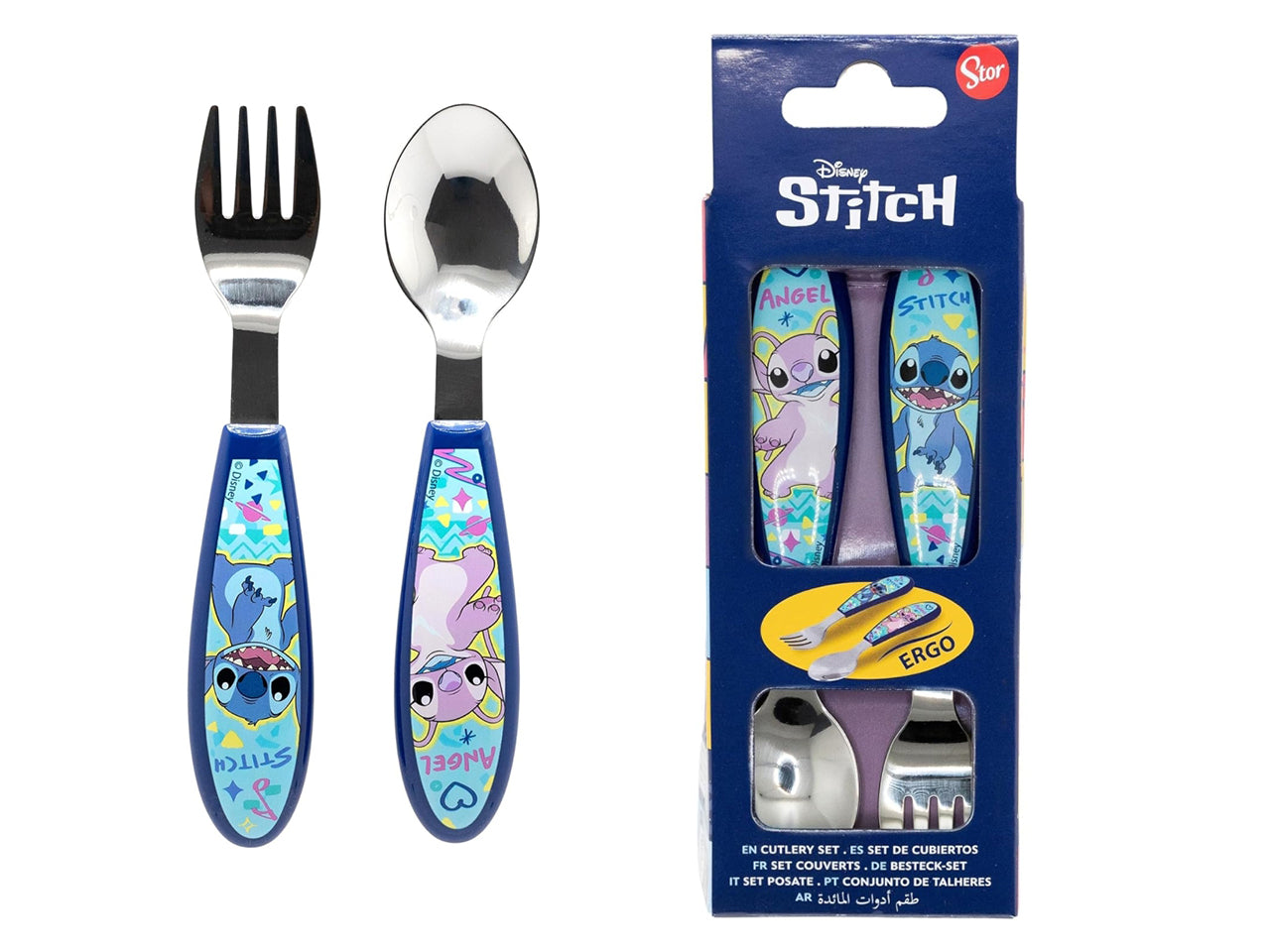 Stitch set 2 posate in acciaio