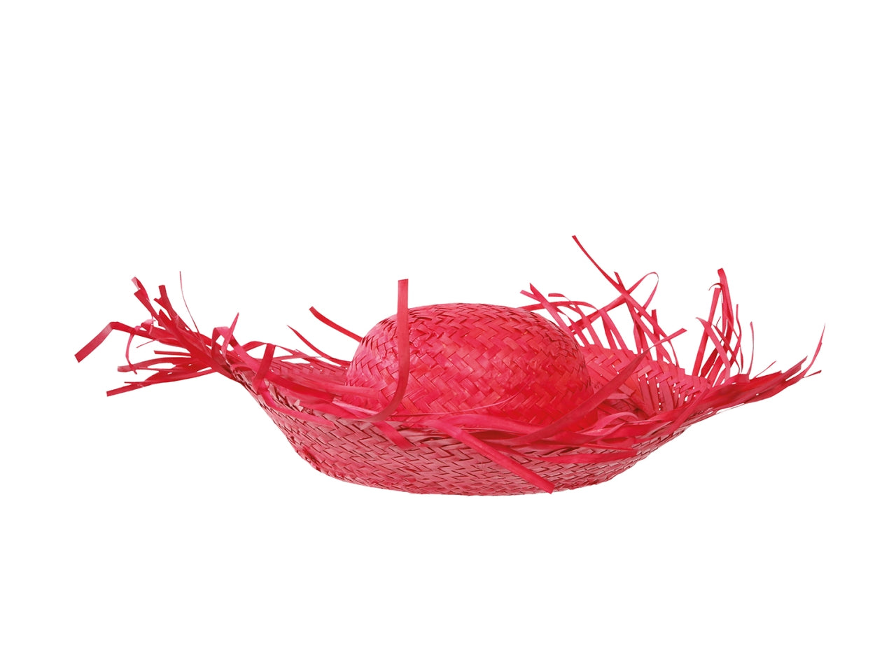 Cappello in paglia rosso