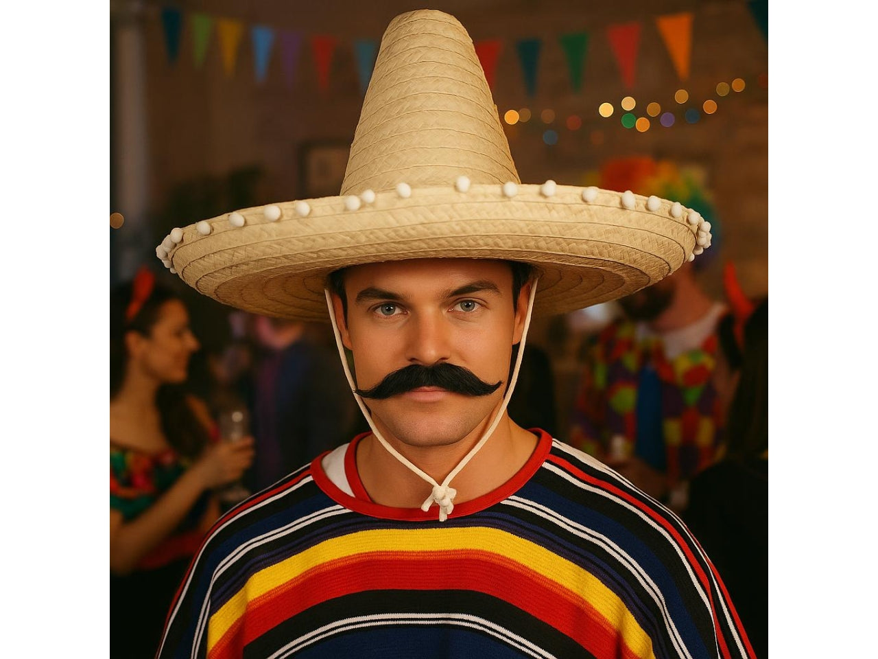 Cappello sombrero in paglia 60cm beige