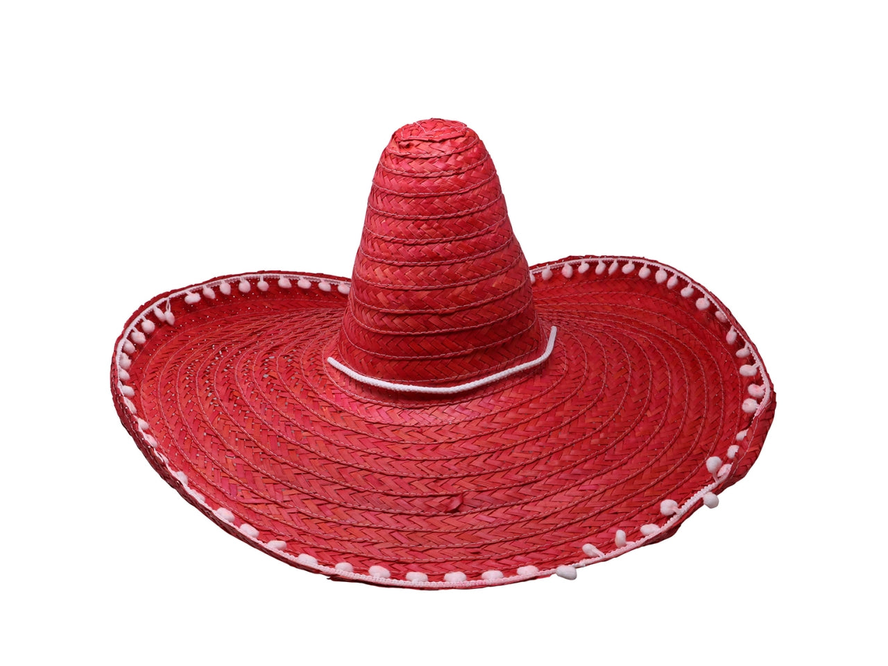 Cappello sombrero in paglia 60cm rosso