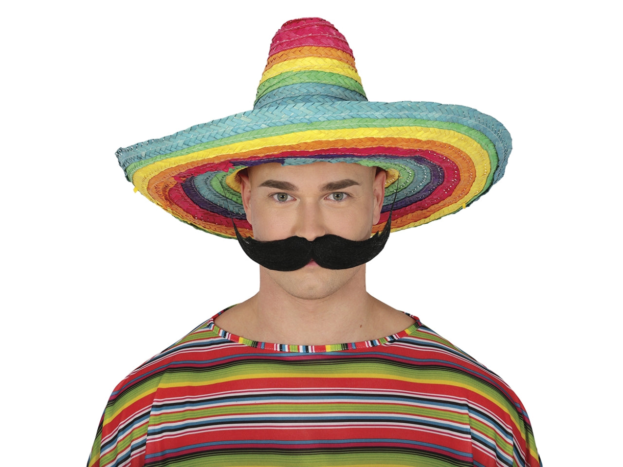 Cappello sombrero in paglia 50cm multicol