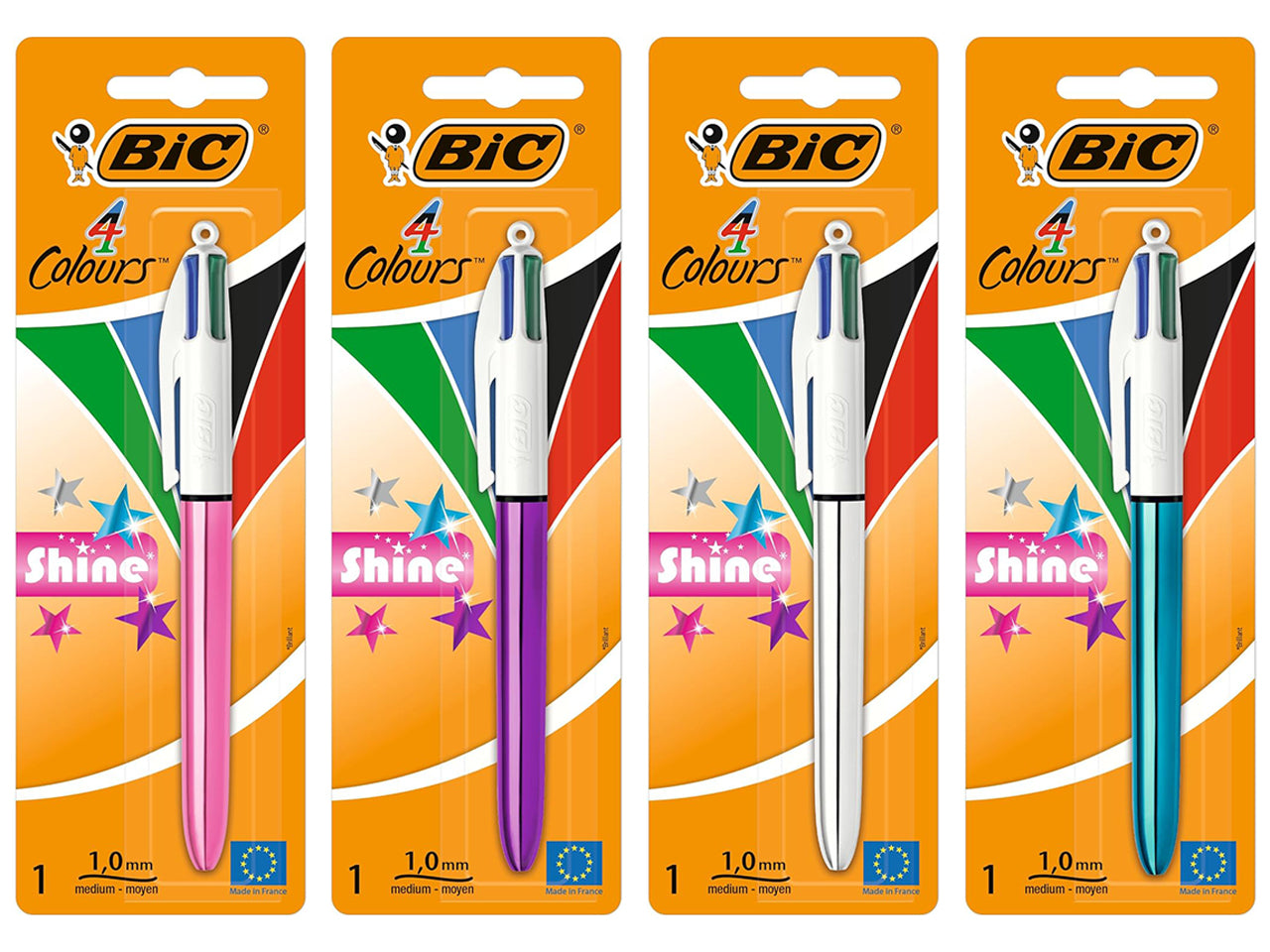Penna Bic Shine 4 colori