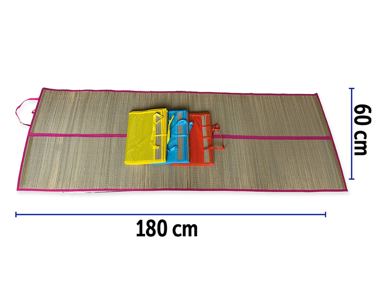Stuoia mare borsetta 180x60cm 4 assortiti