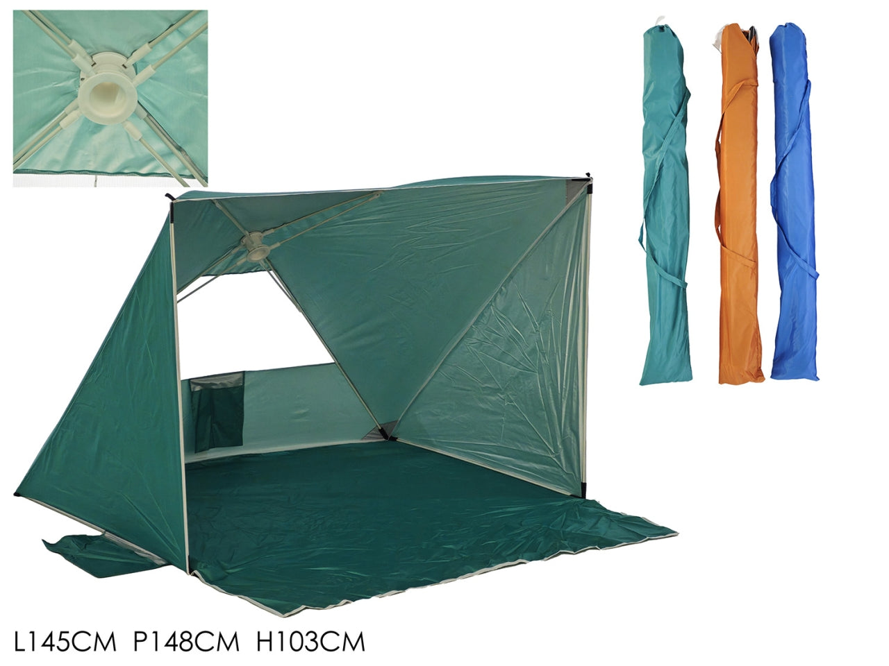 Tenda ombrellone da 2 posti 145x148xh103cm, in colori assortiti