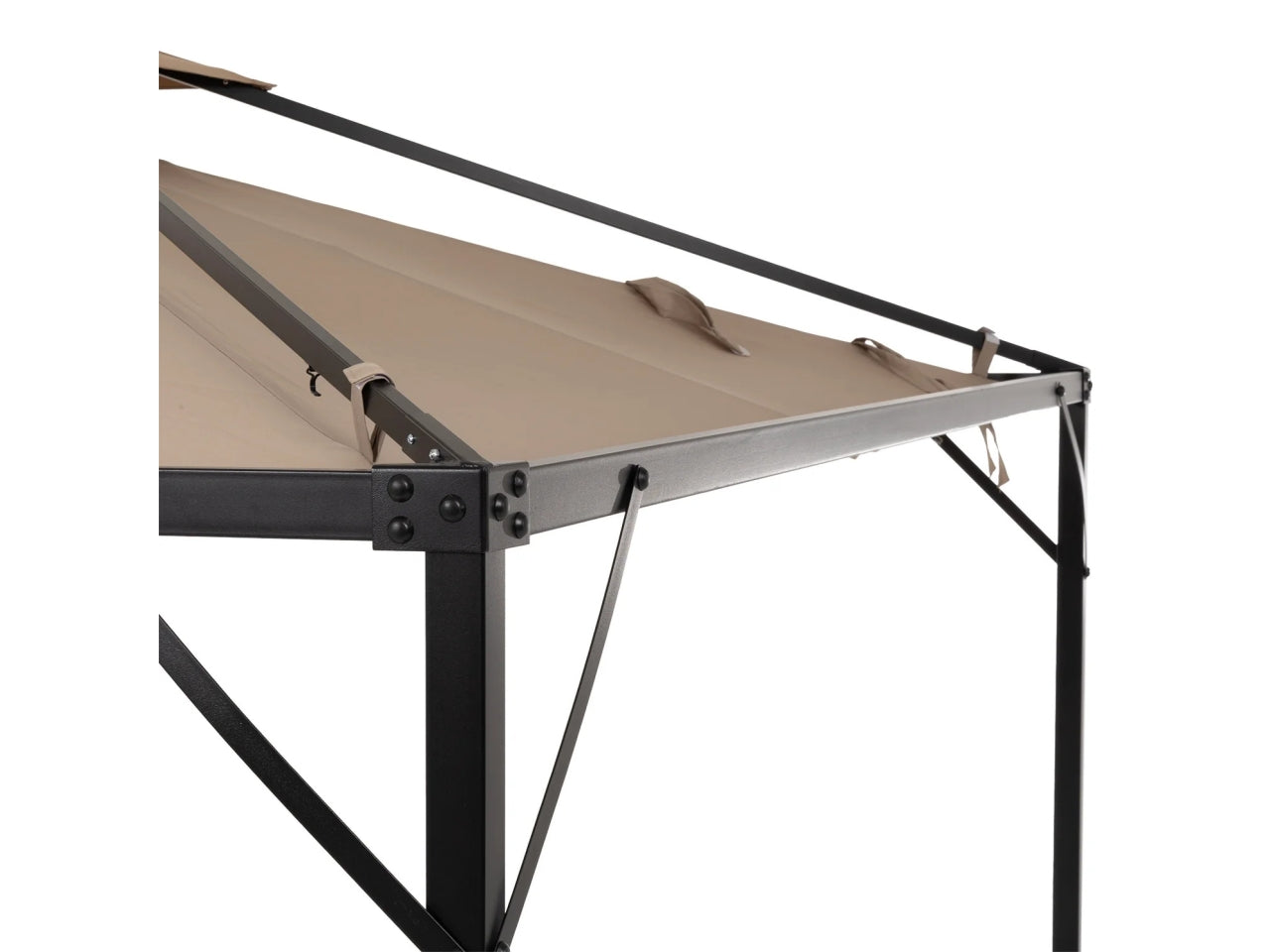 Gazebo ombrellone 3x3mt in tessuto poliestere ecrÃ¹ e struttura antracite