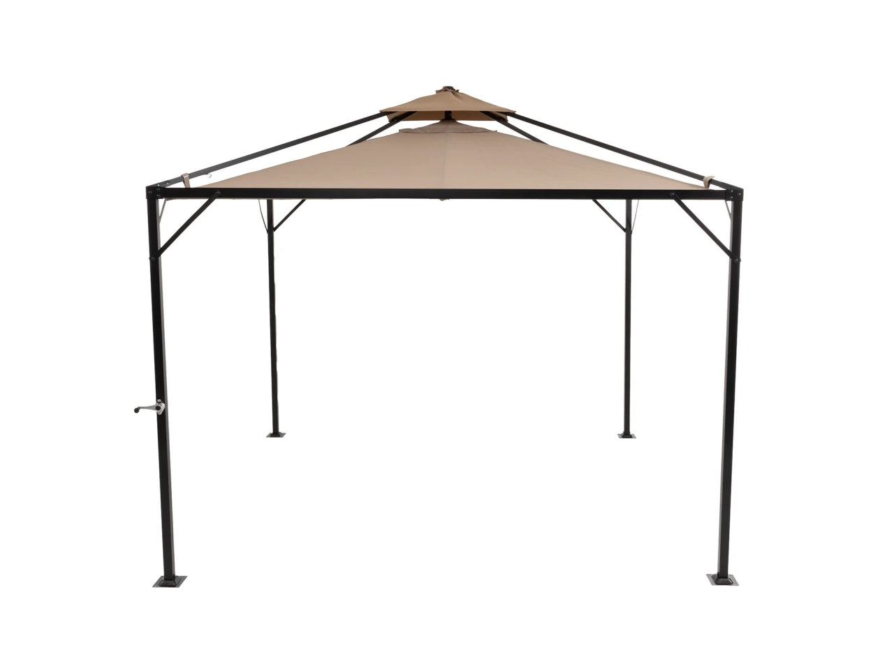 Gazebo ombrellone 3x3mt in tessuto poliestere ecrÃ¹ e struttura antracite