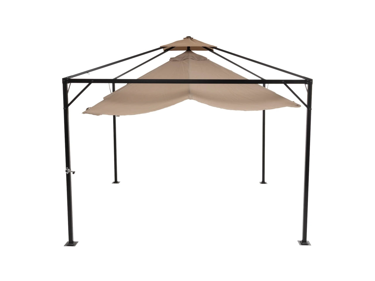 Gazebo ombrellone 3x3mt in tessuto poliestere ecrÃ¹ e struttura antracite