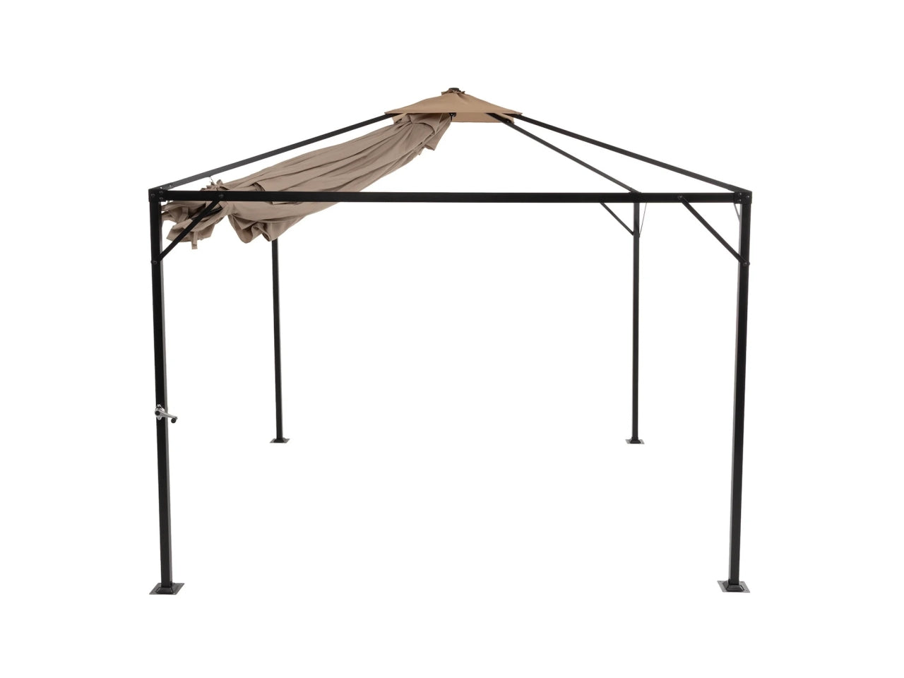 Gazebo ombrellone 3x3mt in tessuto poliestere ecrÃ¹ e struttura antracite
