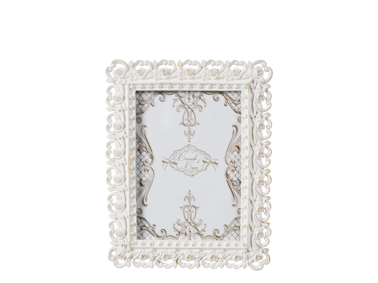 Portafoto dot rose bianco 10x15cm