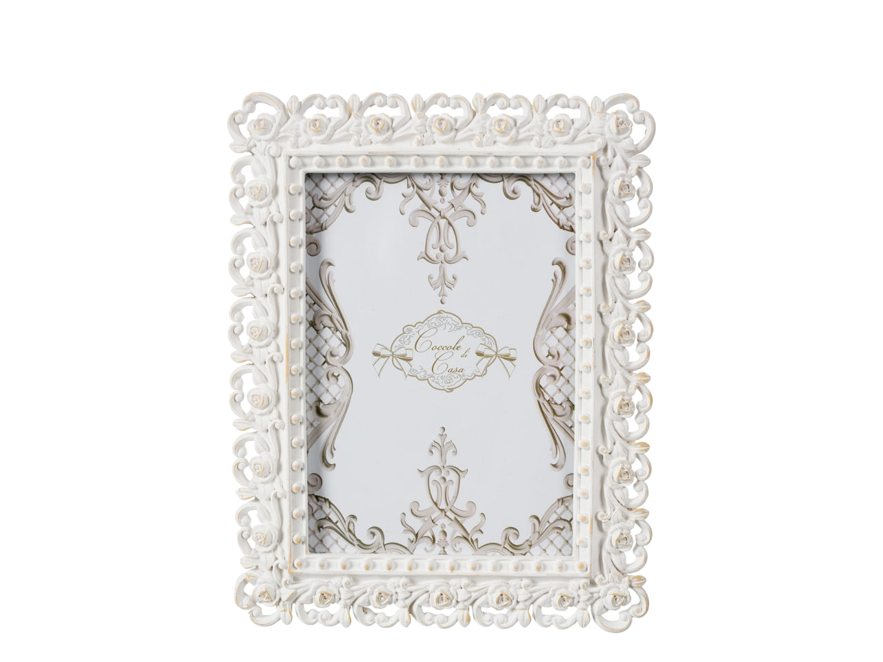 Portafoto dot rose bianco 13x18cm