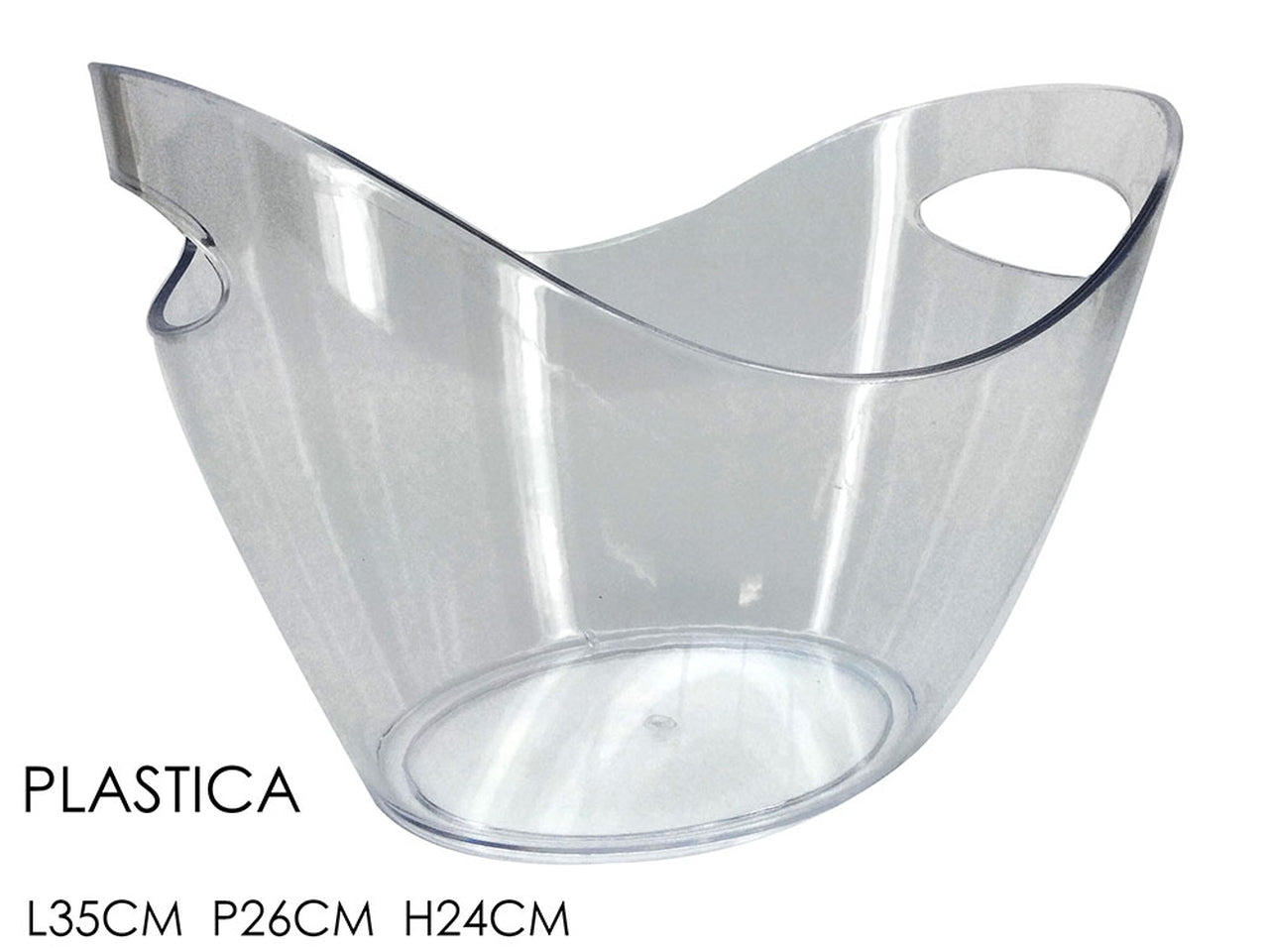 Secchiello ovale portaghiaccio 10lt trasparente