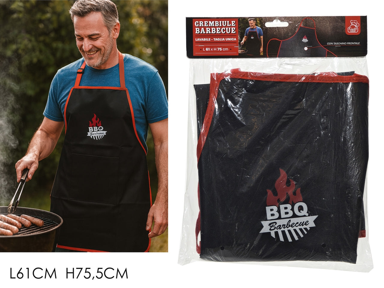 Grembiule per barbecue 61x75cm