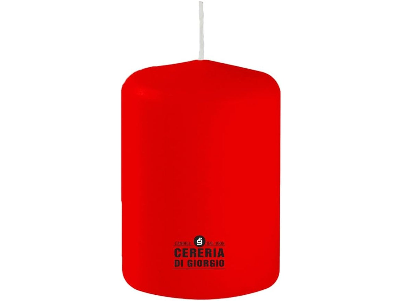 Candela moccolo 7x10cm, durata 55ore rosso