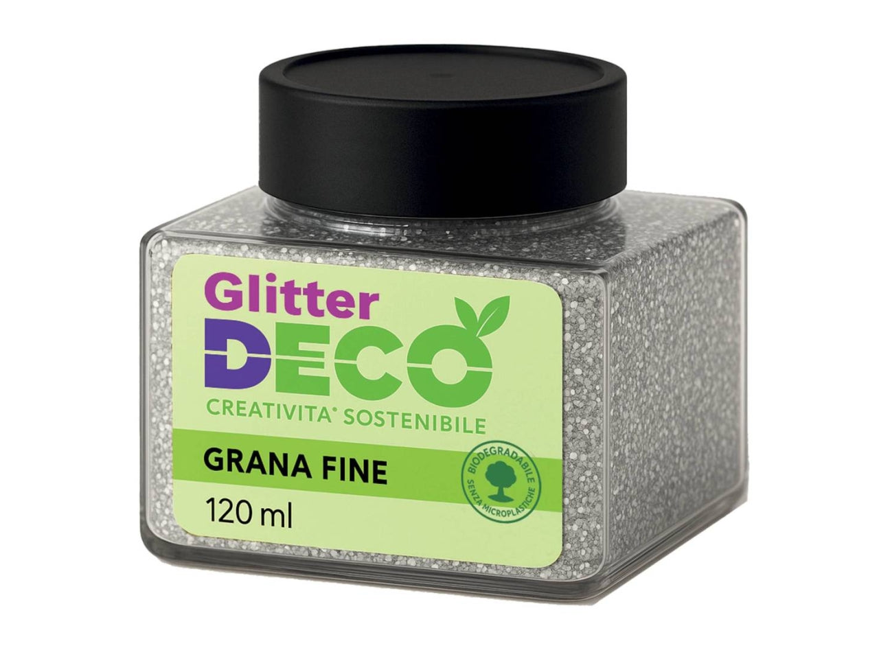 Glitter grana fine 120ml argento