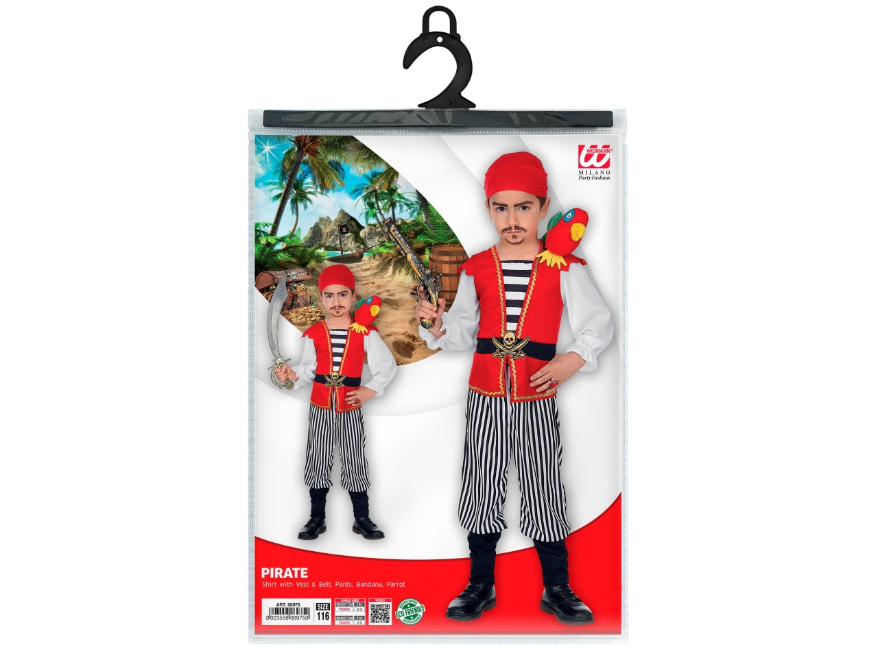 Costume pirata 104cm 2-3 anni