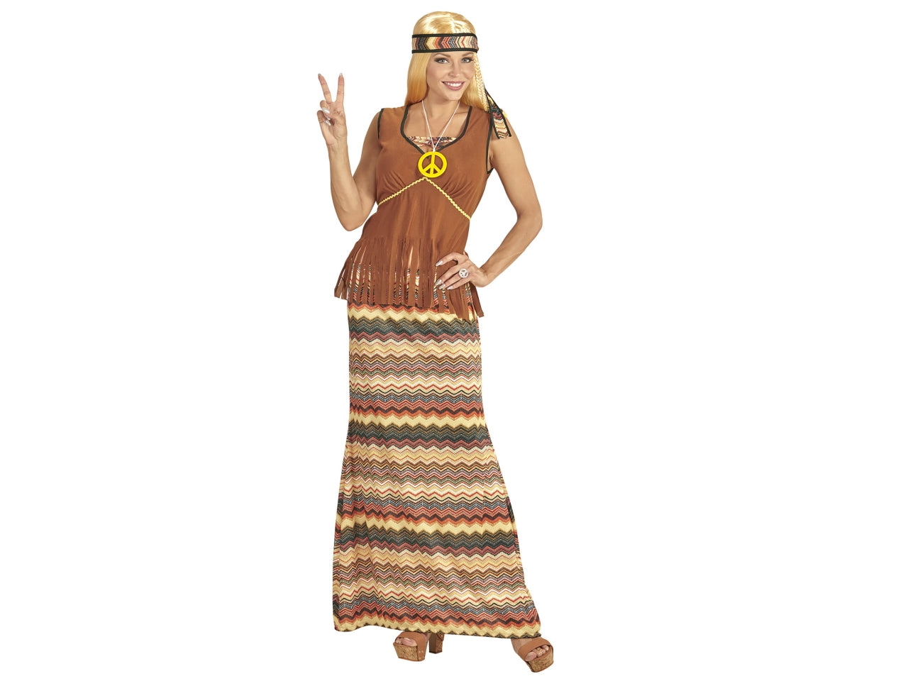 Costume adulto hippie donna taglia S