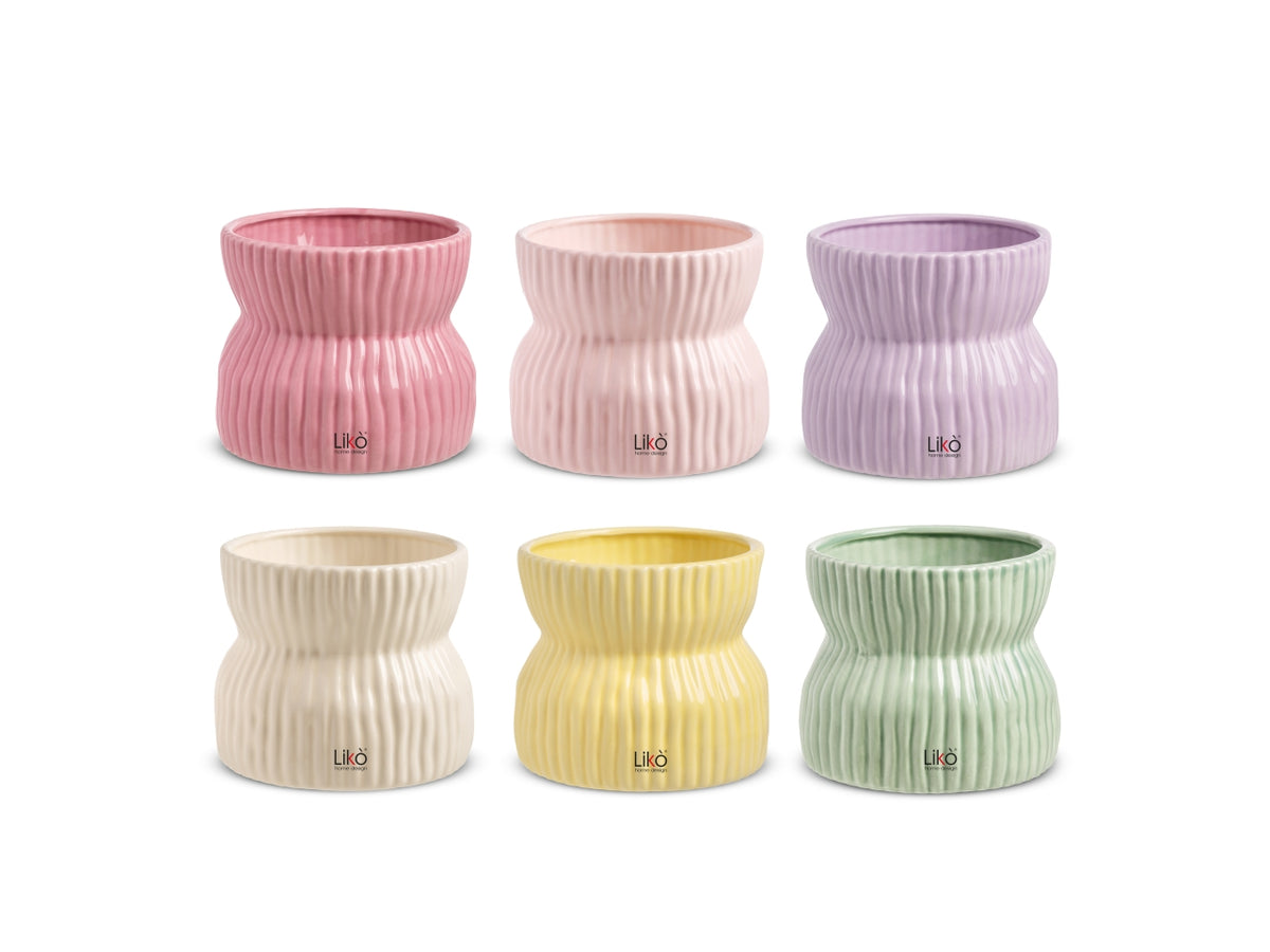 Linfa cachepot d.14,5xh.12,5cm in 6 assortimenti