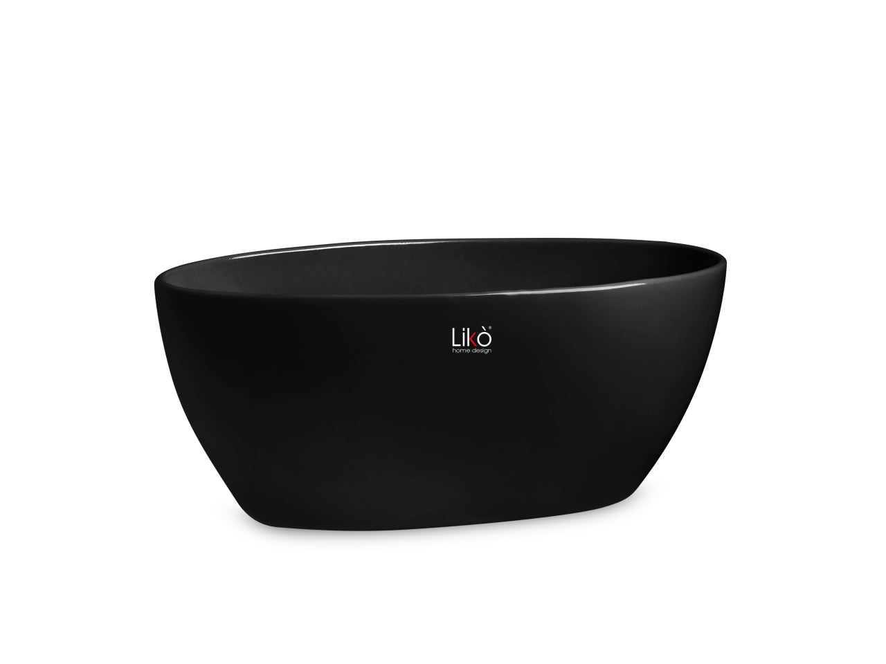 Oval sparta Vaso 35x14xh.15cm nero