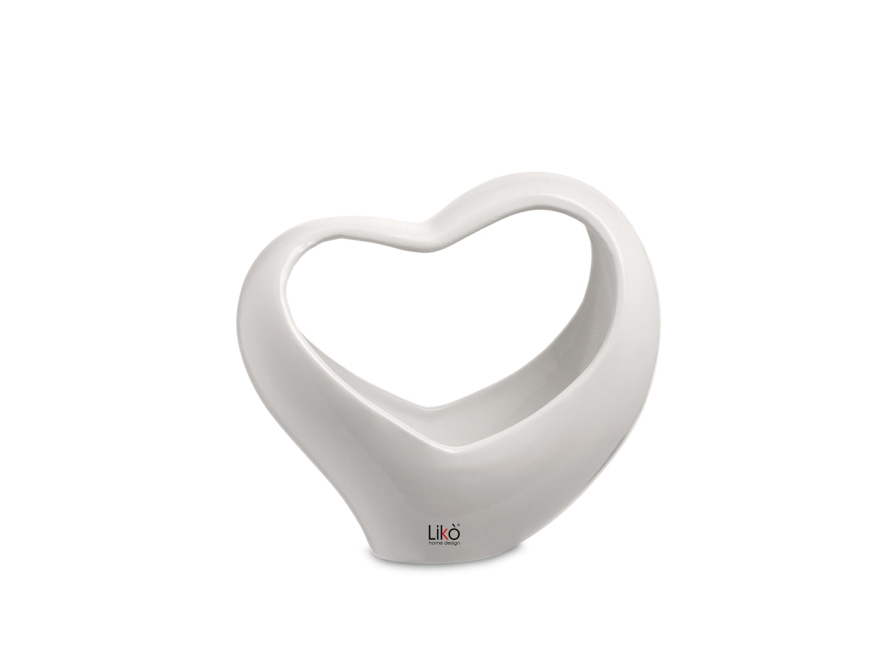 Cupido vaso 21x11xh.19,5cm bianco