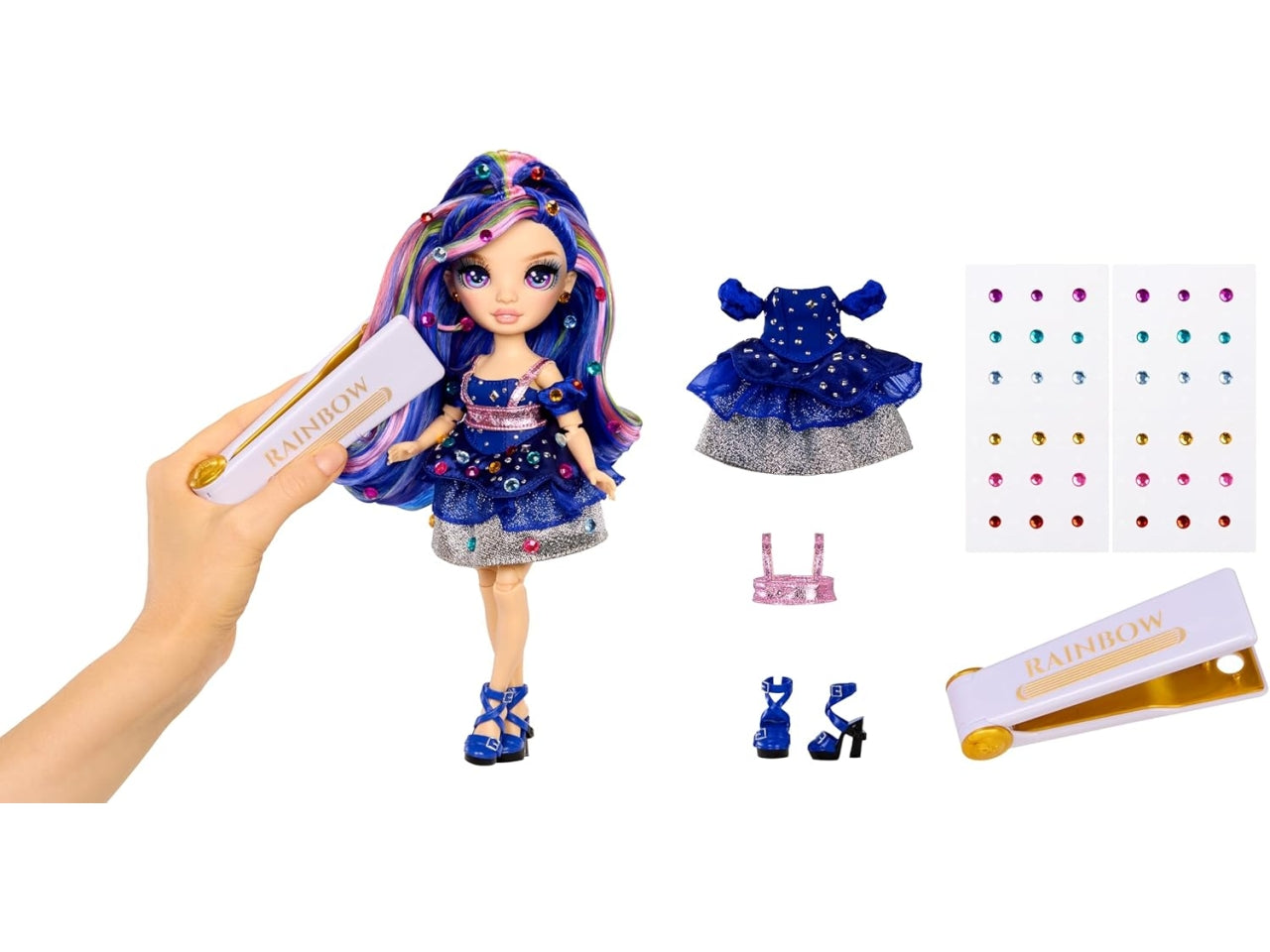 Rainbow high be dazzling fashion dolls- blue