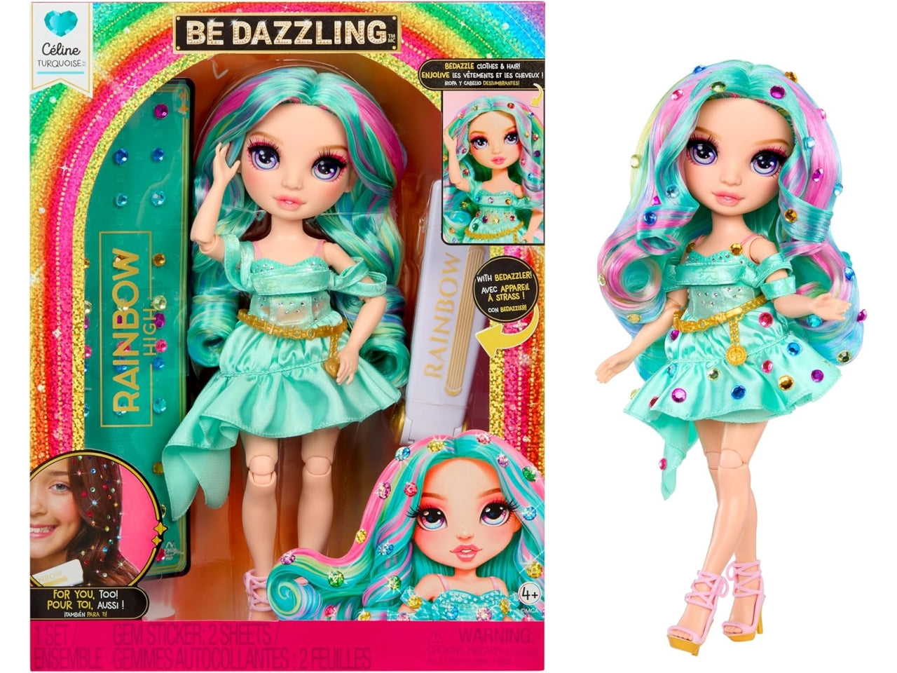 Rainbow high be dazzling-celine turquoise