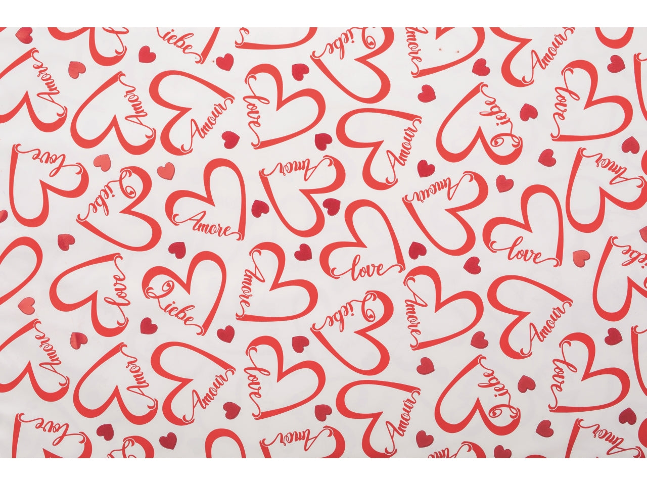 Buste love heart 35x50cm, confezione da 50 pezzi fondo bianco