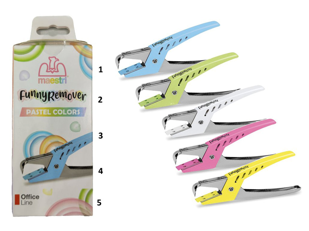 Levapunti funnyremover colori pastello