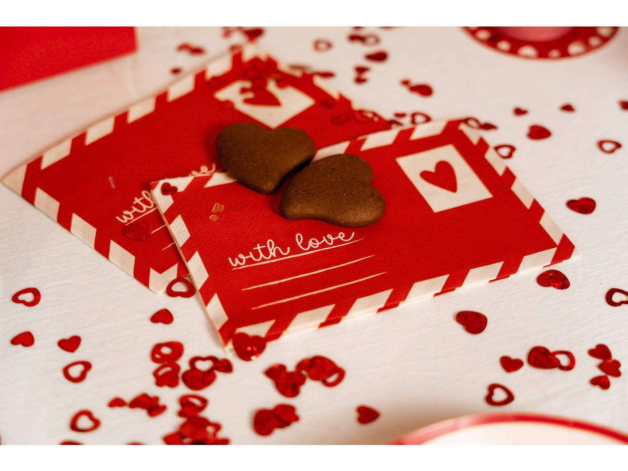 Tovaglioli With Love 33x33cm set da 16 tovaglioli