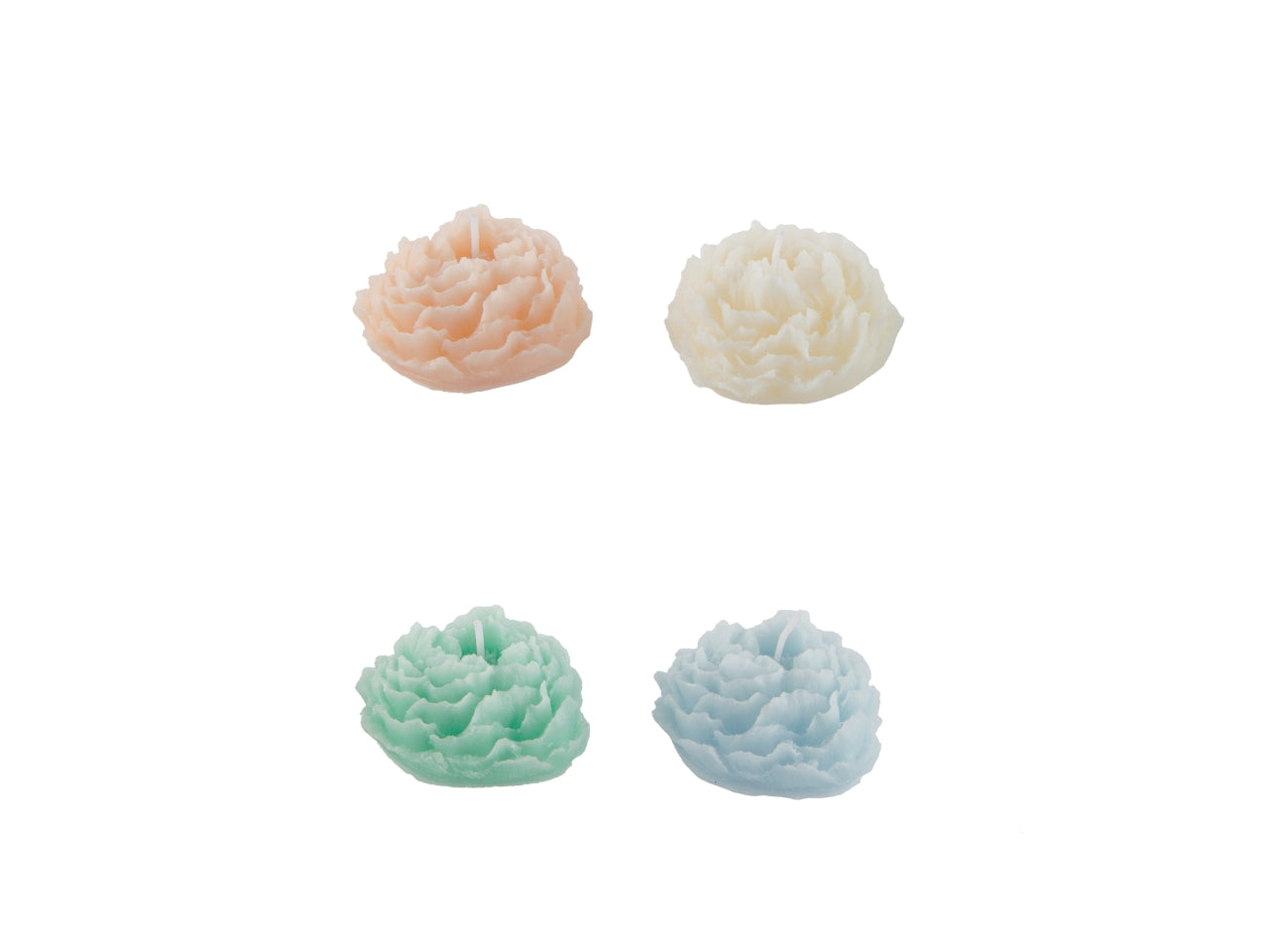 Candela fiore d.5cm, in 4 colori assortiti