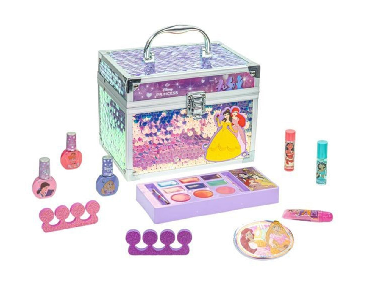 Princess lip balm with train case 4 pz.