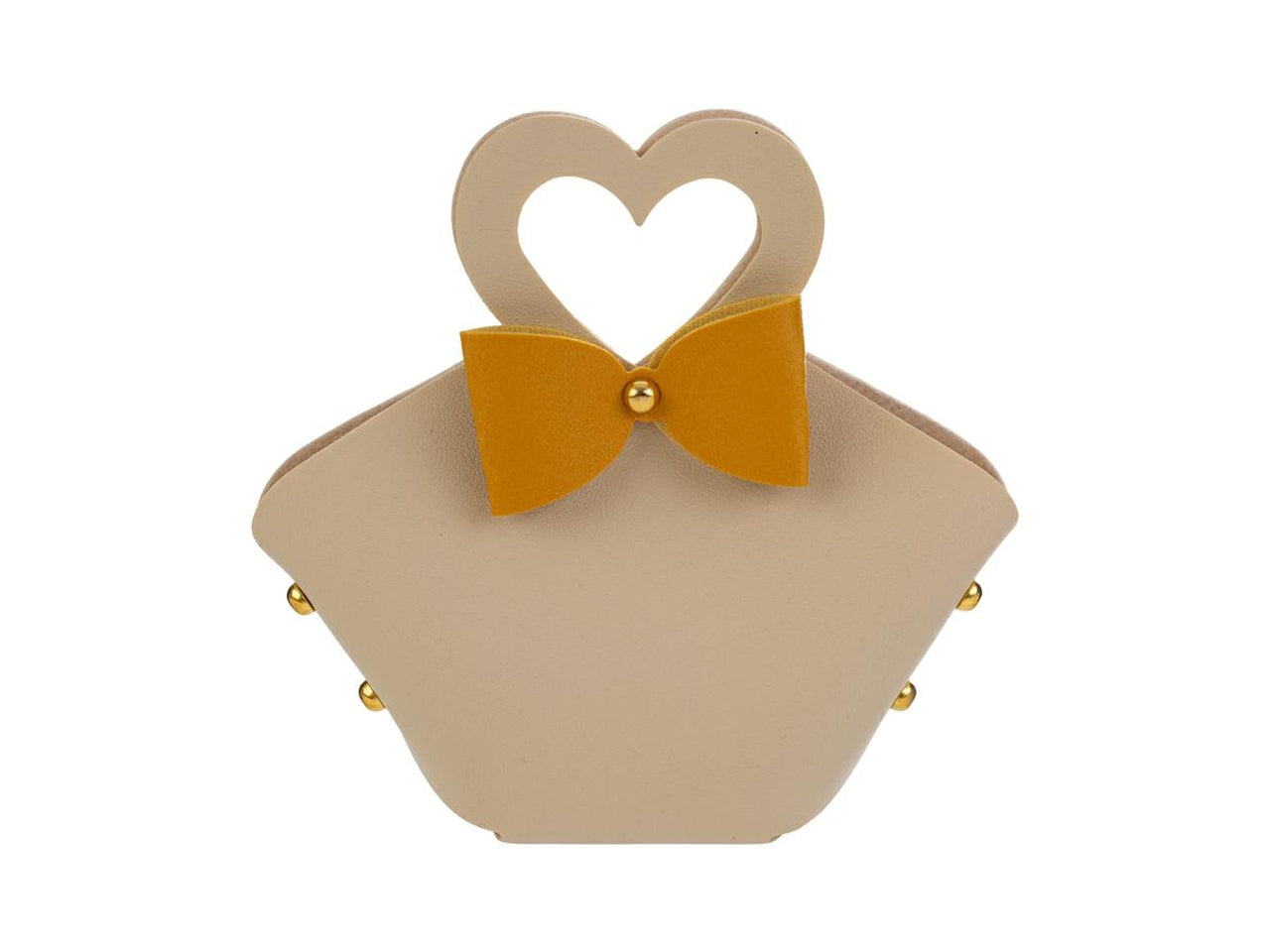 Borsetta in pelle beige 17x6x16cm