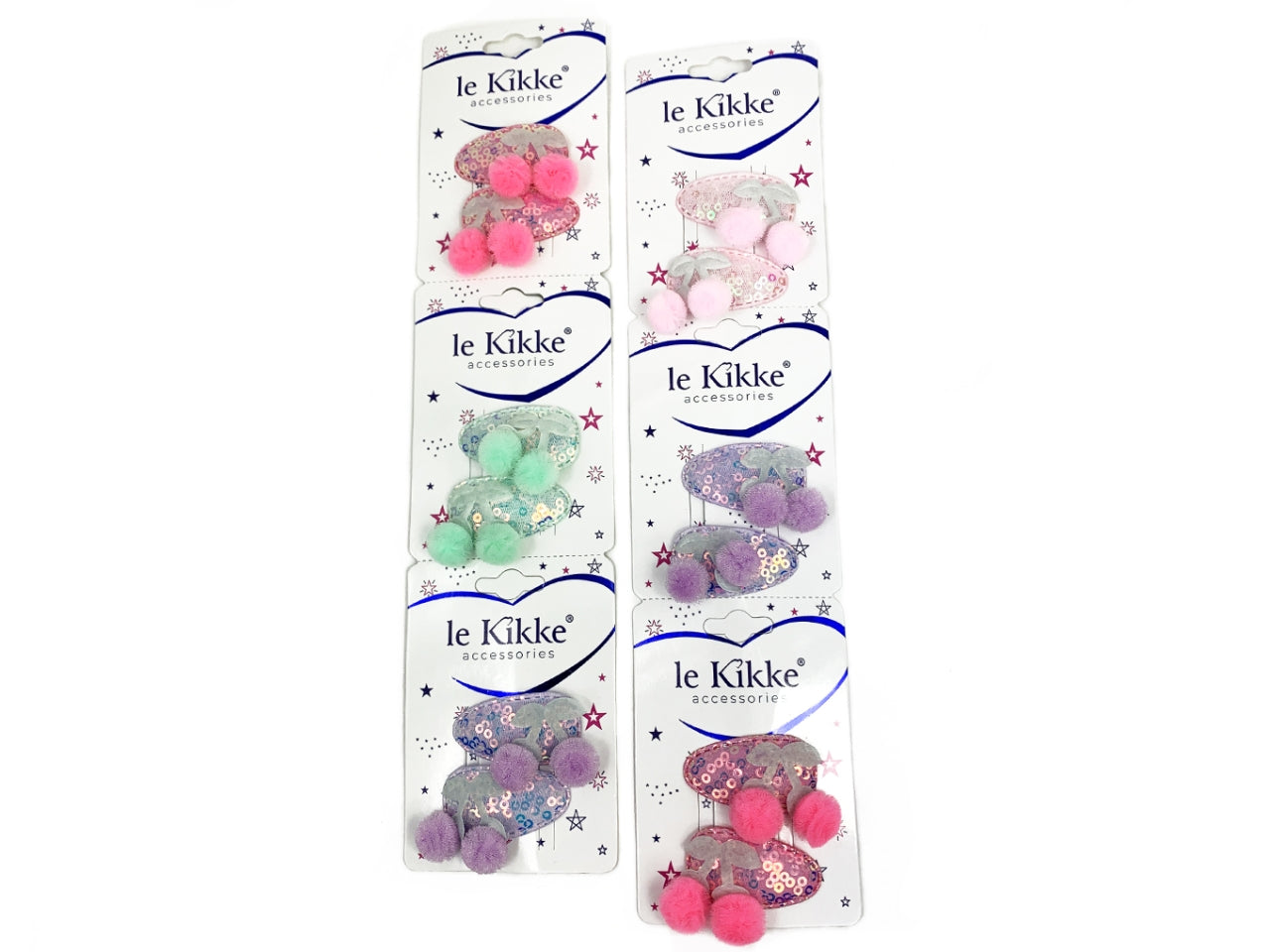 Clic clac paillettes con fiocco pon pon