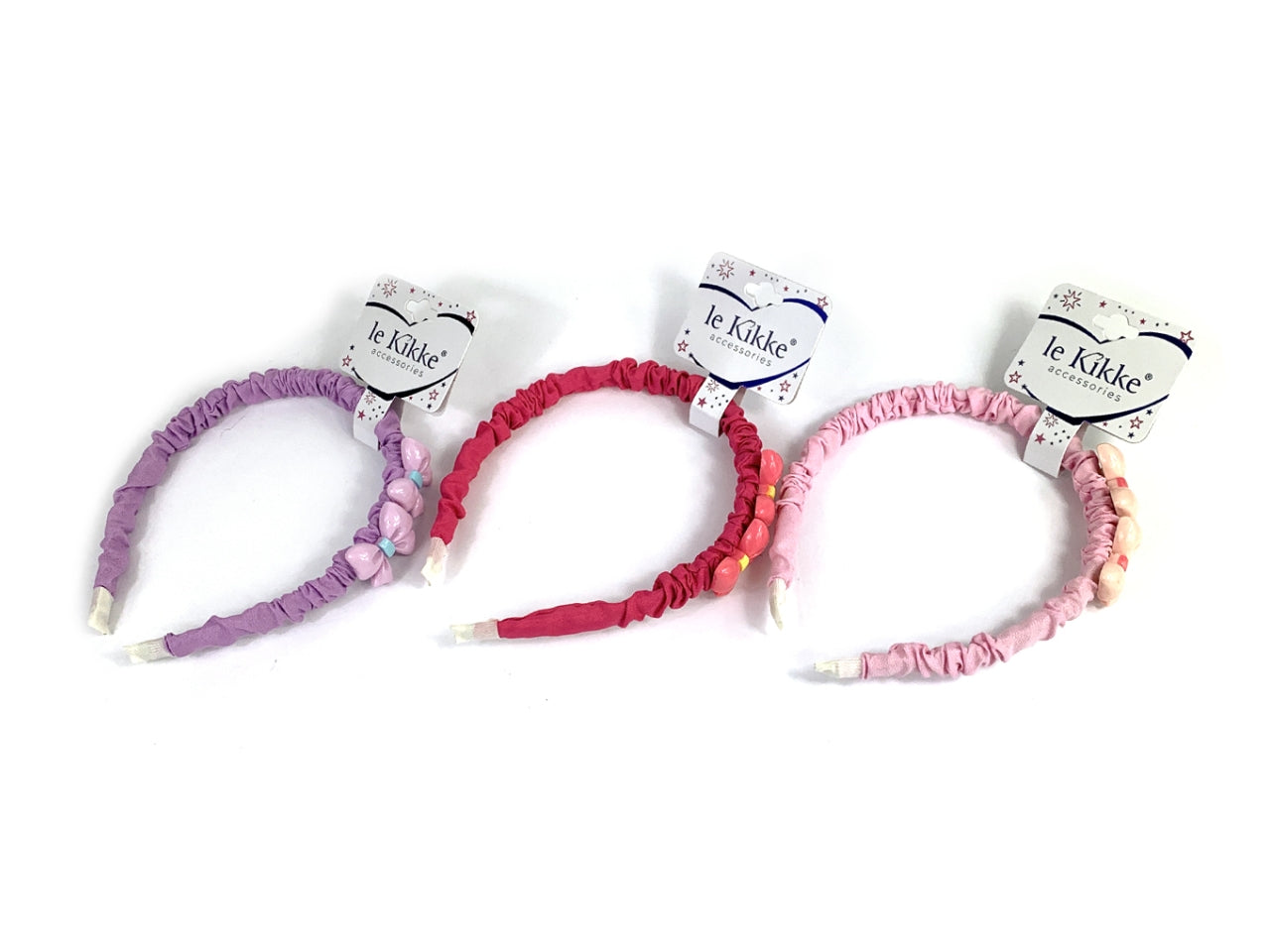 Cerchietto tessuto con fiocchi pvc