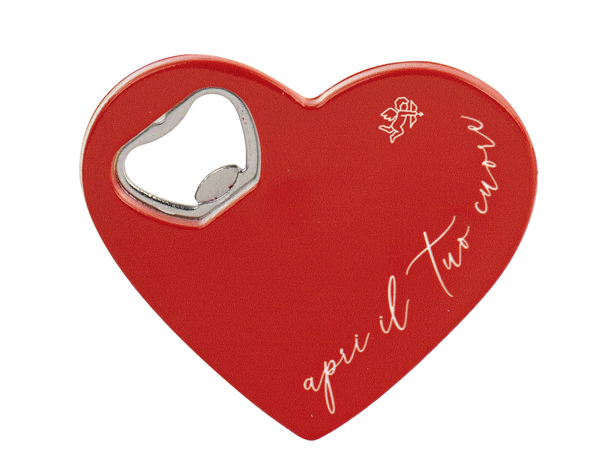 Cuore apribottiglie rosso 80x85cm
