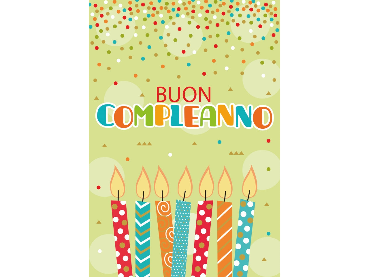 Biglietto buon compleanno candeline