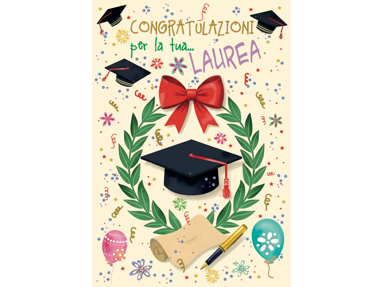 Biglietto tanti auguri laurea