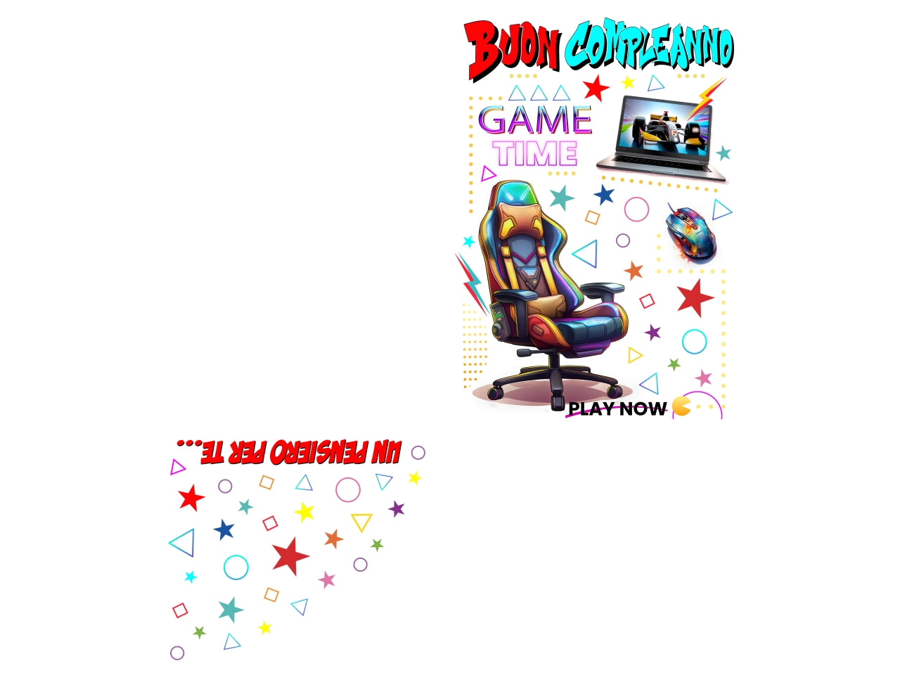 Biglietto portasoldi buon compleanno game time