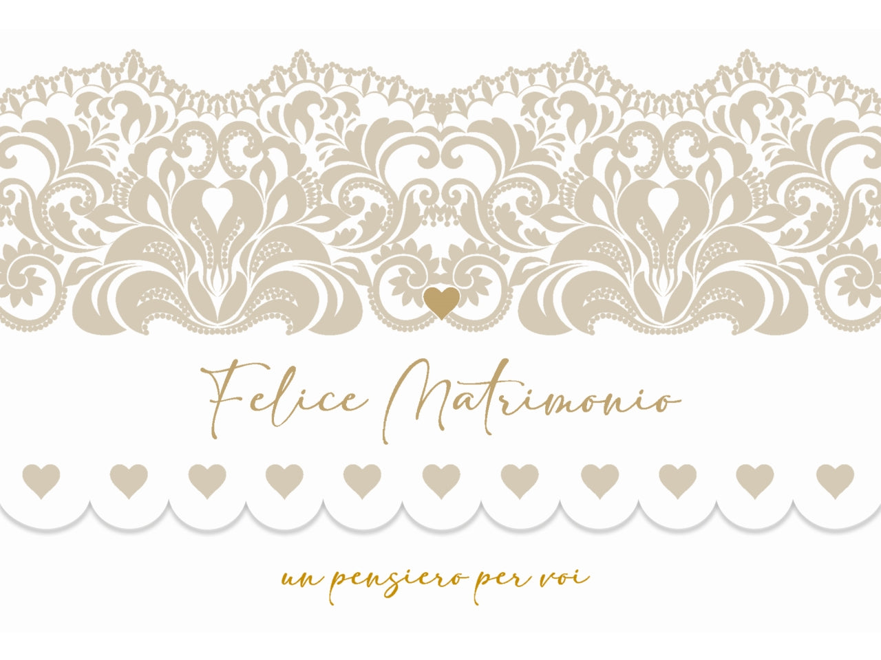 Biglietto portasoldi felice matrimonio oro