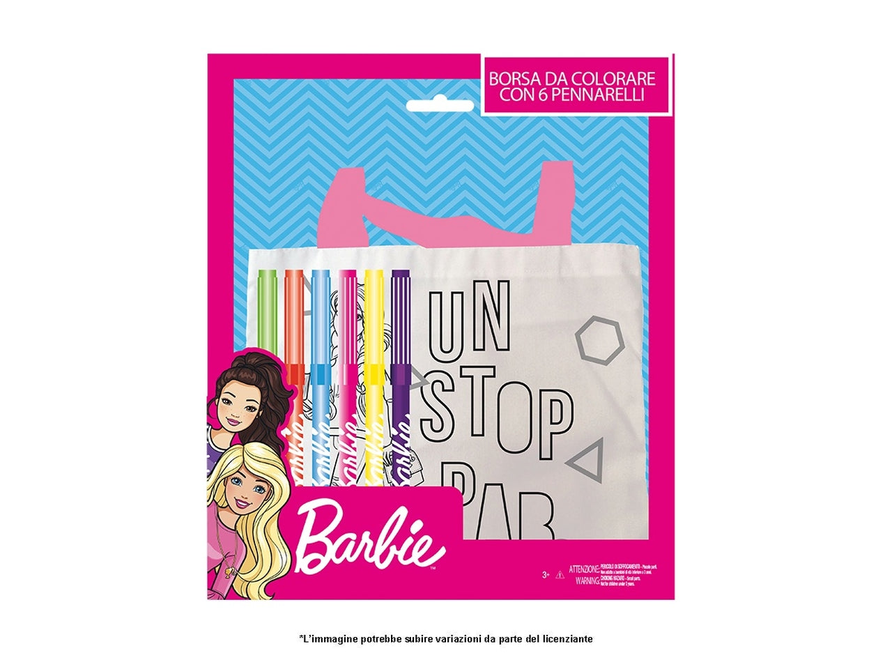 Barbie Borsetta da colorare con 6 pennarelli