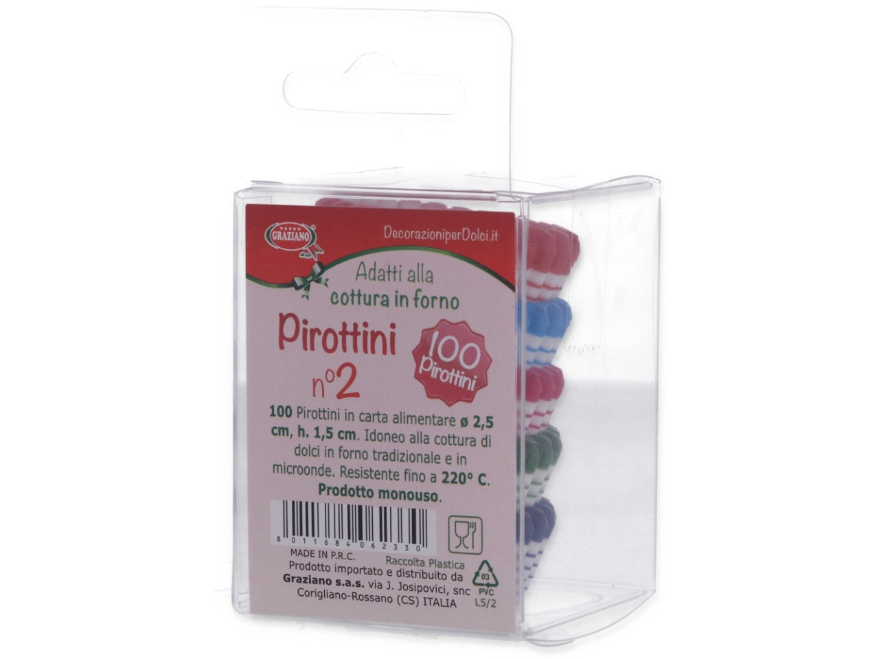 Pirottini scatole n.2 set da 100 pirottini