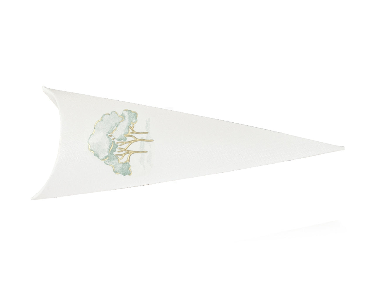 Intrecci verdi cono busta con stampa 19cm