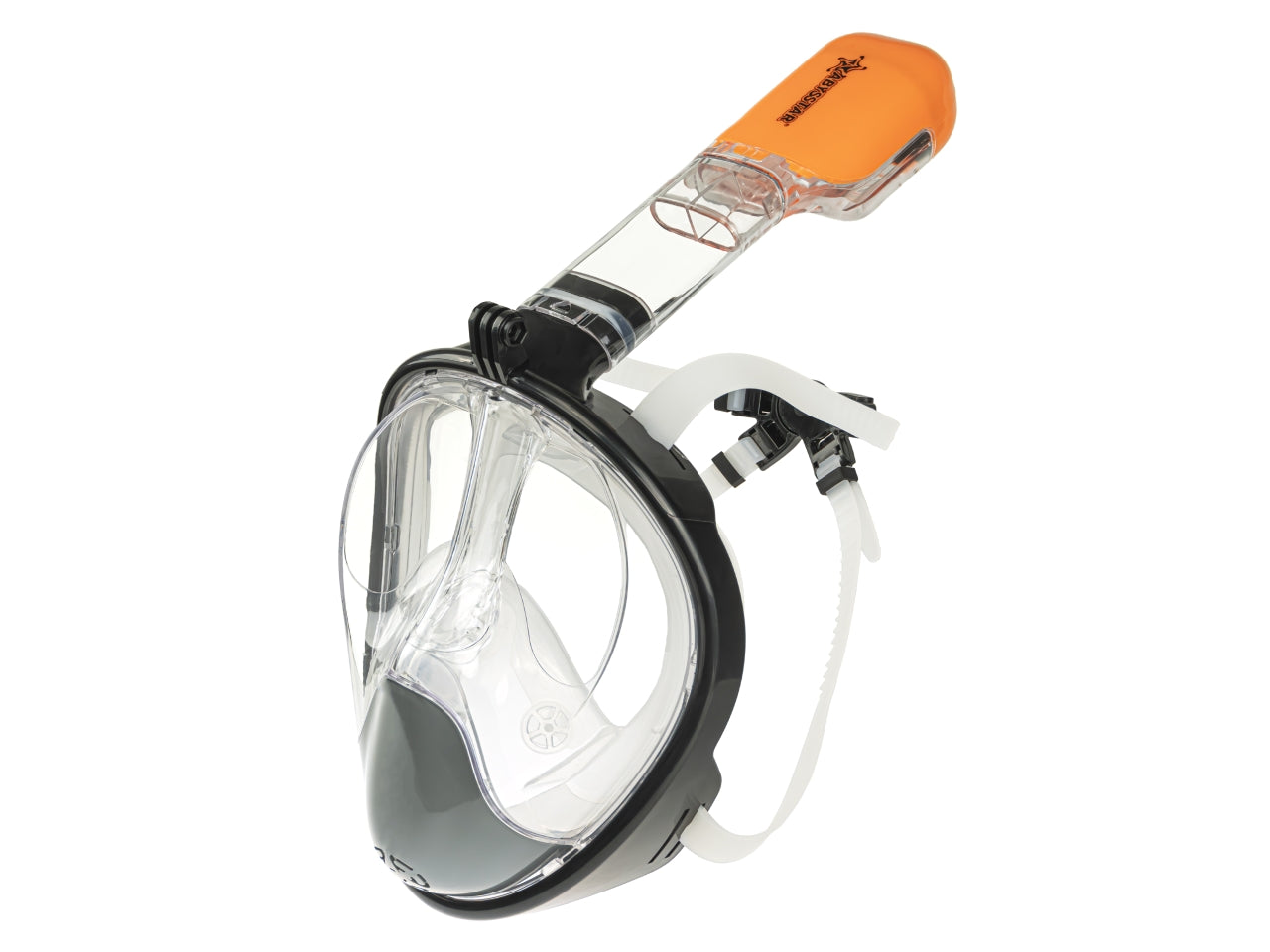 Maschera Galaxy full-face, senior taglia l/xl nera in pvc/silicone