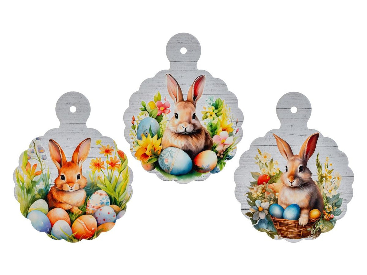 Appendino poggiapentola coniglietti 18x23cm in 3 assortimenti con astuccio