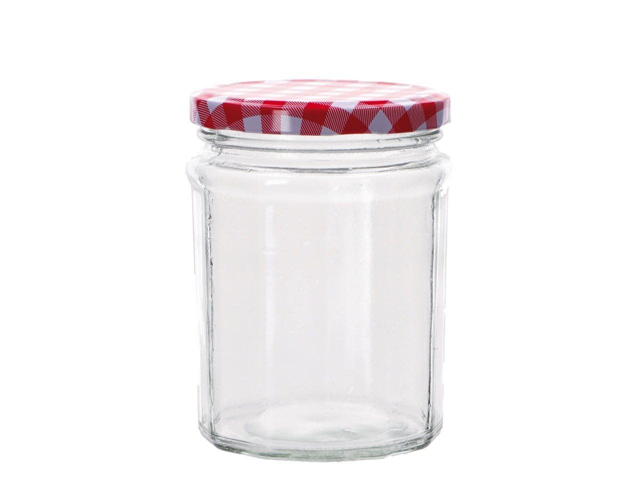 Vasetto in vetro 380ml 9xh12cm con coperchio