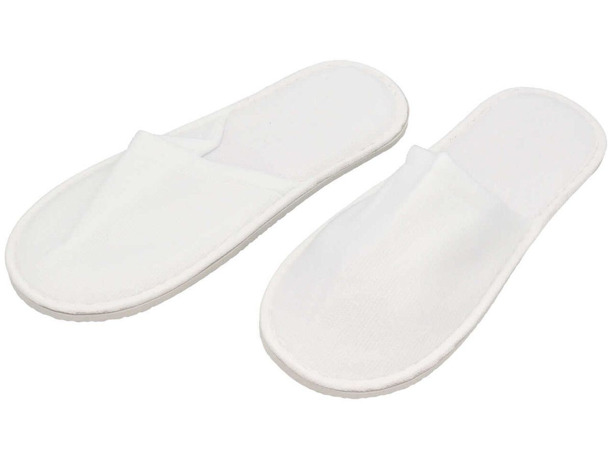 Set 2 ciabatte spugna bianche sottile 27x10,5cm