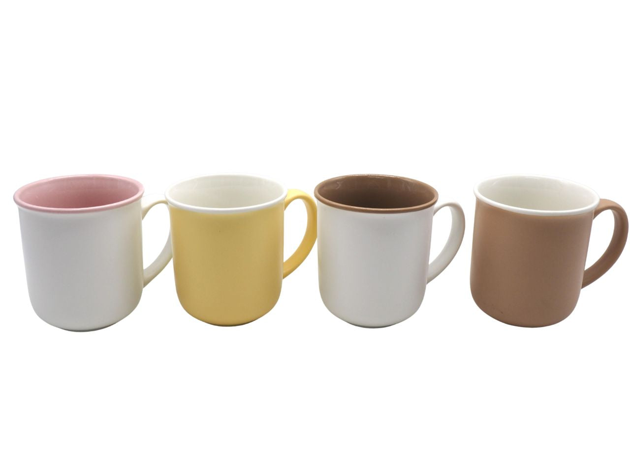 Tazza h.10,2x9cm tinta unita in 4 colori assortiti