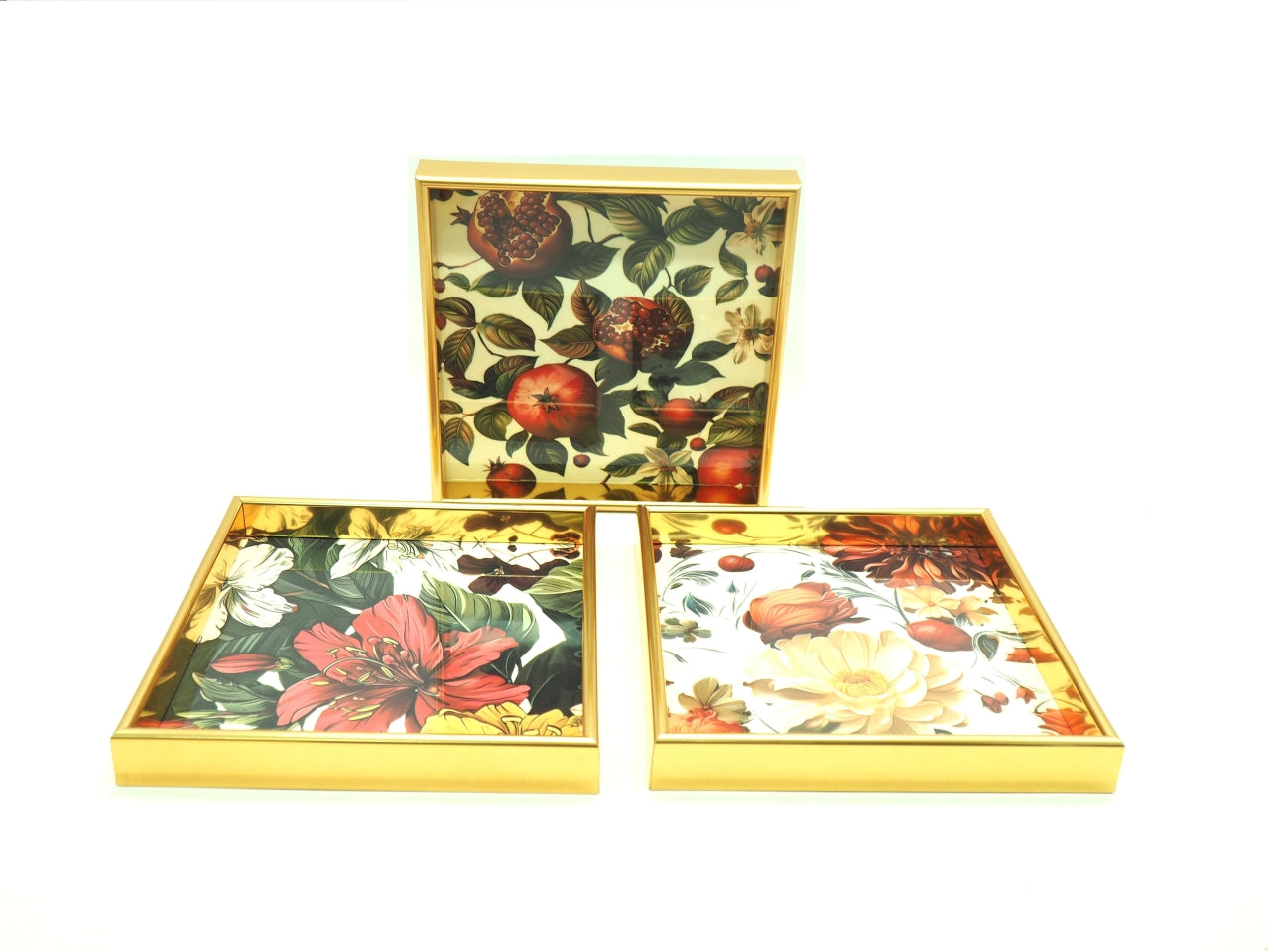 Vassoio mdf quadrato 20x20x3cm in 3 assortimenti