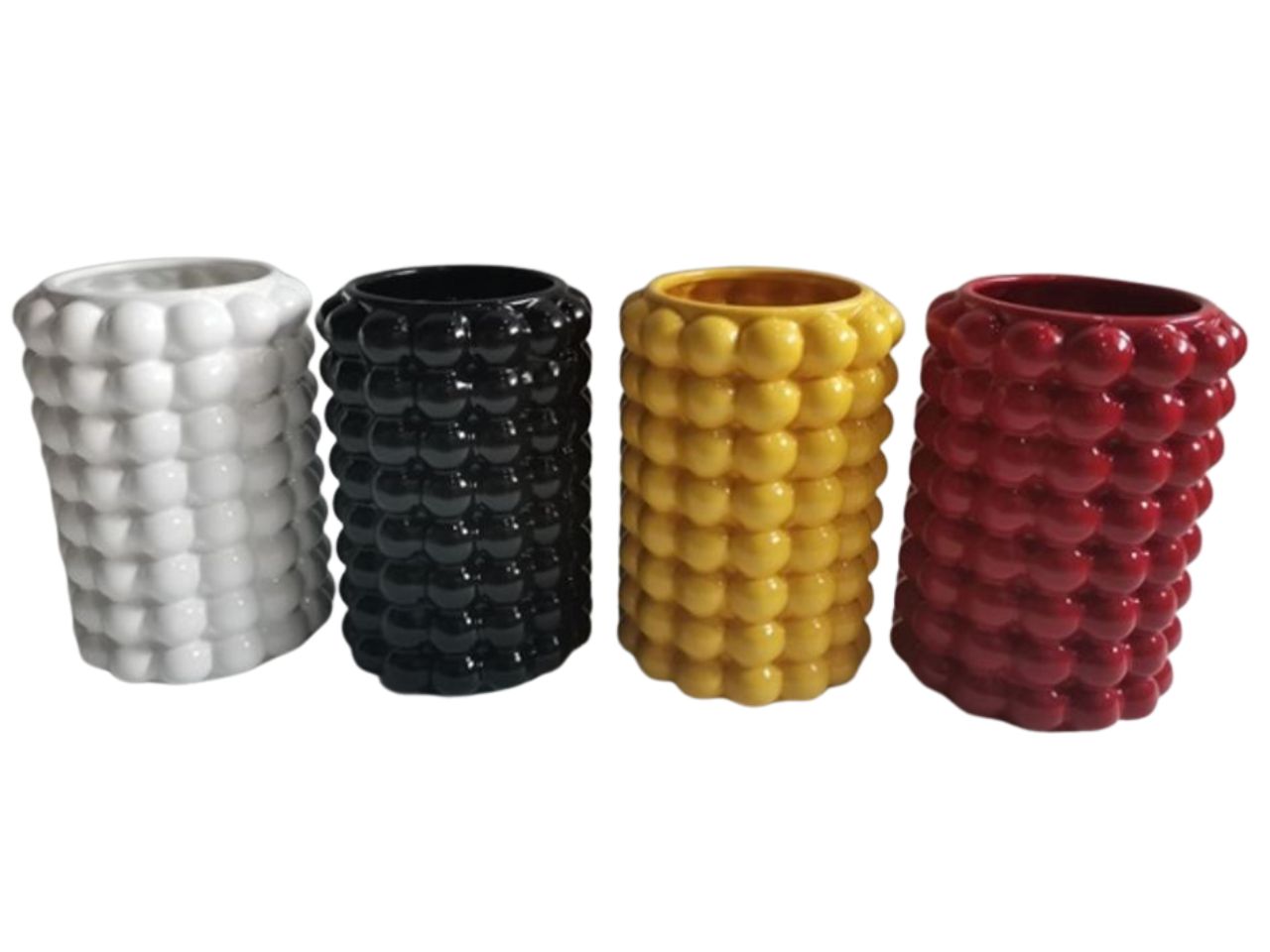 Vaso dolomite lucido h.21x13,5x13,5cm colori assortiti