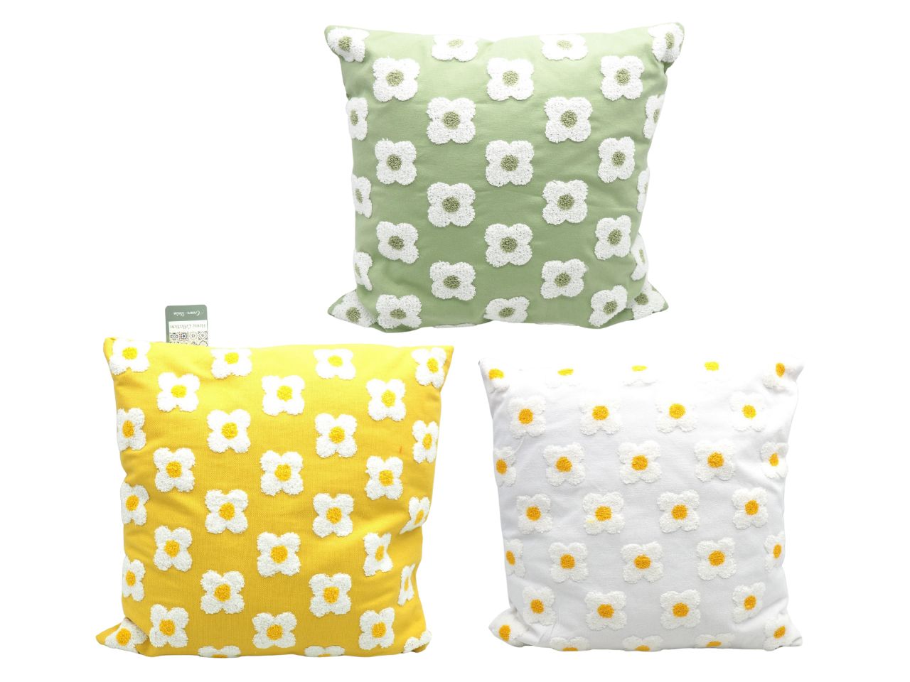 Cuscino tessuto 45x45cm interno 450gr con fiori