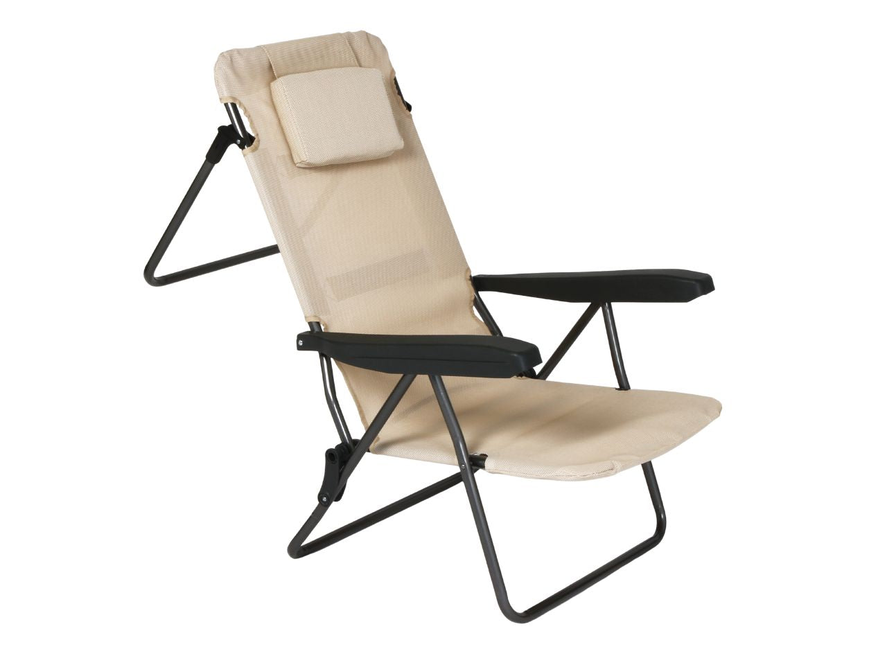 Spiaggina marina in textilene beige 119x59x50cm